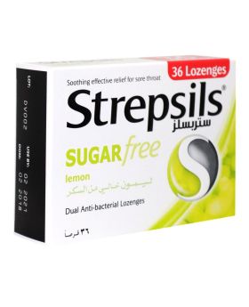 Strepsils Lemon Sugar Free Lozenges 36's