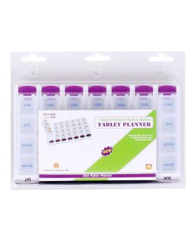 Ezycare 7 Days 4 Times Push N' Button Tablet Planner 17124