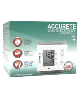 Accurete Wrist Blood Pressure Monitor Slim H30
