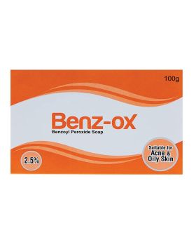 Benz-ox Benzoyl Peroxide Soap For Acne Treatment & Oily Skin 100 g