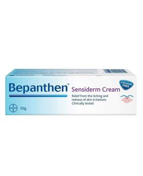 Bepanthen Sensiderm Cream, Cortisone Free, For Irritated, Itchy & Red Skin 50g