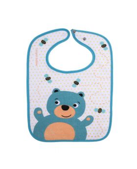 Canpol Babies Cotton Bib with Nap Fastening Cute Animals Bear 15/104