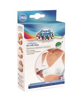 Canpol Babies Maternity Classic Nursing Bra with Flaps White 1's 75D 26/763