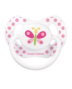 Canpol Babies Orthodontic Silicone Soother Summertime Design Pink 0-6 Months 23/466