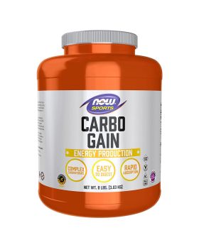 Now Sports Carbo Gain Unflavored Maltodextrin Powder For Energy Production 8lbs