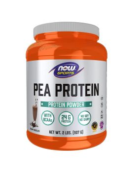 Now Sports Pea Protein Powder With BCAAs, Chocolate For Muscle Growth & Recovery 2lbs