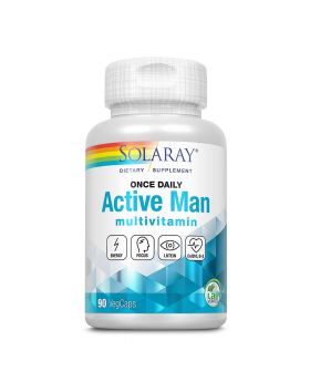 Solaray Once Daily Active Man Multivitamin Veg Capsules 90's