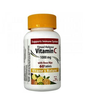 Vitane's Nature Timed Release Vitamin C 1000 mg With Rose Hips Tablets 60's