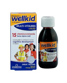 Vitabiotics Wellkid Multivitamin Orange Flavoured Liquid For Children 150ml