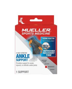 Mueller 4-Way Stretch Knit Ankle Support MD/LG 64129