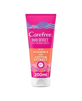 Carefree Duo Effect Daily Intimate Cleansing Wash With Vitamin E and Cotton Extract 200ml