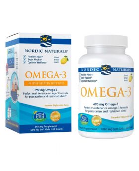 Nordic Naturals Omega 3 690 mg Fish Gelatin Softgel 60's