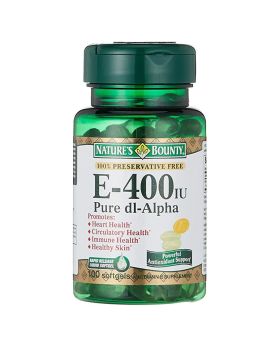 Nature's Bounty E-400IU Pure dl-Alpha Softgels 100's