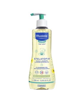 Mustela Baby Stelatopia Cleansing Oil For Atopic Prone Skin, Fragrance-Free 500ml