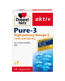Doppelherz aktiv Pure-3 High Potency Omega-3 EPA + DHA Capsules 30's