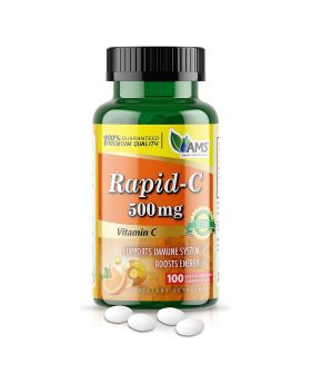 AMS Rapid-C 500 mg Vitamin C Tablets 100's