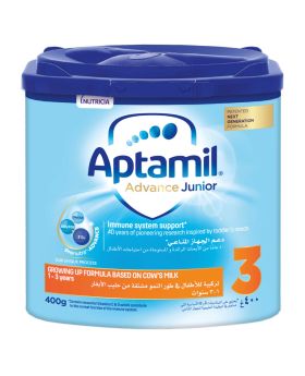 Aptamil Advance Junior 3 Next Generation Growing Up Milk Formula For 1-3 Year Toddler 400g