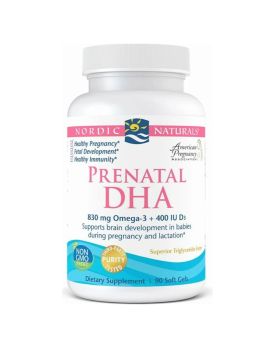 Nordic Naturals Prenatal DHA Omega 3 with Vit D3 Softgel 90's