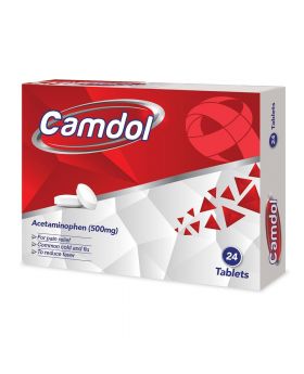 Camdol Paracetamol 500mg Tablets, Pack of 24's