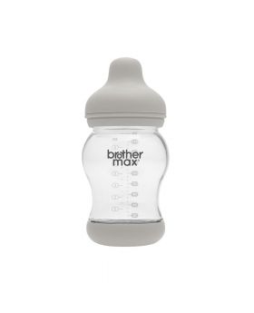 Brother Max PP Anti-Colic Feeding Bottle 3-6 Months Grey 240 mL 1's BM108G