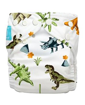 Charlie Banana 1 Reusable Cloth Diaper + 2 Reusable Inserts One Size Dinosaurs 1's 888798