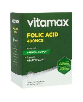 Vitamax Folic Acid 400 mcg Tablets 60's