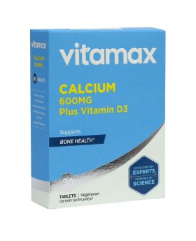 Vitamax Calcium 600 mg + Vitamin D3 400IU Tablets 30's