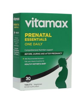 Vitamax Prenatal Essentials One Daily Tablets With Folic Acid, Iron & Vitamin D For Healthy Mother & Baby, Pack of 30's