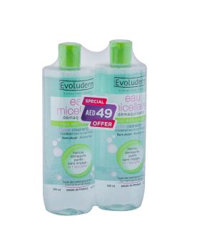 Evoluderm Micellar Water For Combination Skin 500 mL 1+1 PROMO PACK