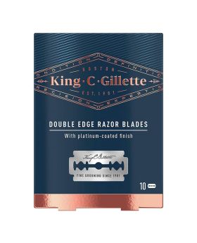 King C. Gillette Best Stainless Steel Platinum Coated Blades For Men's Double Edge Safety Razor, Pack of 10's