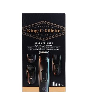 King C. Gillette Cordless Men’s Beard Trimmer Kit With Lifetime Sharp Blades & 3 Interchangeable Combs