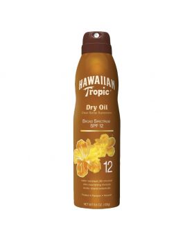 Hawaiian Tropic Island Tanning Continuous Clear Sunscreen Spray SPF 12, 158 g