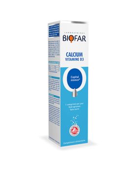 Biofar Vital Calcium Vitamin D3 Bone Capital Effervescent Tablets, Citrus Flavor, Pack of 20's