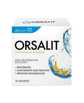 Orsalit With Banana Flavor Oral Rehydration Solution Powder Sachet 10's
