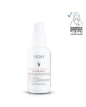 Vichy Capital Soleil UV-Age Daily SPF50+ PA++++ Tinted Anti Ageing Fluid Sunscreen With Niacinamide 40ml