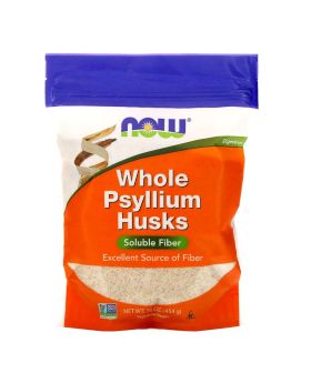 Now Whole Psyllium Husk Soluble Fiber Powder 454 g