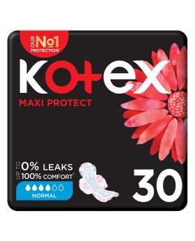 Kotex Maxi Protect Thick Pads With Wings, Normal Size, Pack of 30's