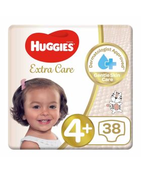 Huggies Extra Care Diaper Size 4+, 10-16 Kg, 38's