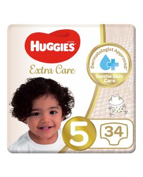 Huggies Extra Care Diapers, Size 5, For 12 -22 kg Baby, Value Pack of 34's