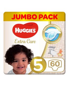 Huggies Extra Care Diapers, Size 5, For 12 -22 kg Baby, Jumbo Pack of 60's