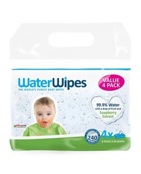WaterWipes Baby Wipes with Soapberry Extract 4*60's Value Pack