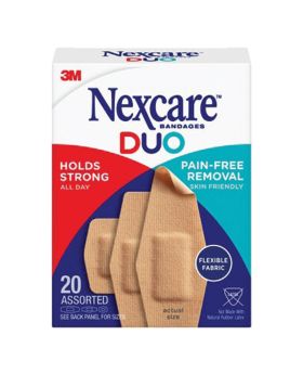 3M Nexcare Duo Flexible Fabric Bandages Assorted 20's