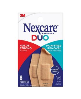 3M Nexcare Duo Flexible Fabric Bandages Assorted 8's