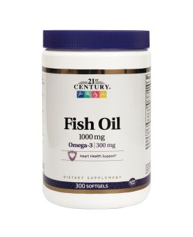 21st Century Omega-3 Fish Oil 1000 mg Softgel 300's