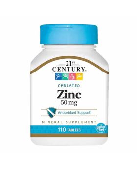 21st Century Chelated Zinc 50 mg Tablets 110's