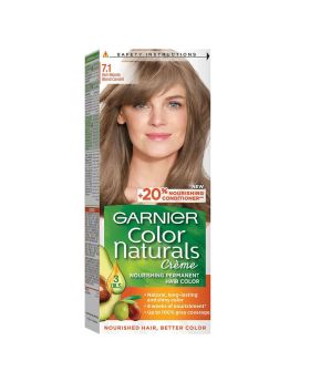 Garnier Color Naturals Cream Hair Color 7.1 Ash Blonde Kit