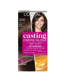 Loreal Casting Cream Gloss Semi-Permanent Conditioning Hair Color 300 Darkest Brown Kit