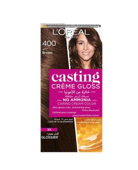 Loreal Casting Cream Gloss Semi-Permanent Conditioning Hair Color 400 Brown Kit