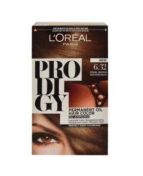 L'oreal Paris Prodigy Permanent Oil Hair Color 6.32 Pearl Brown Kit