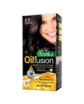 Dabur Vatika Oil Fusion Permanent Hair Color Black 108ml